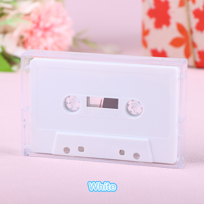 Boîte de Rangement Transparente pour Cassette Standard, Lecteur de Cassette Vierge avec 45 Formations Magnétiques pour Audio, Musique, Statique, 1 Ensemble: Gris foncé