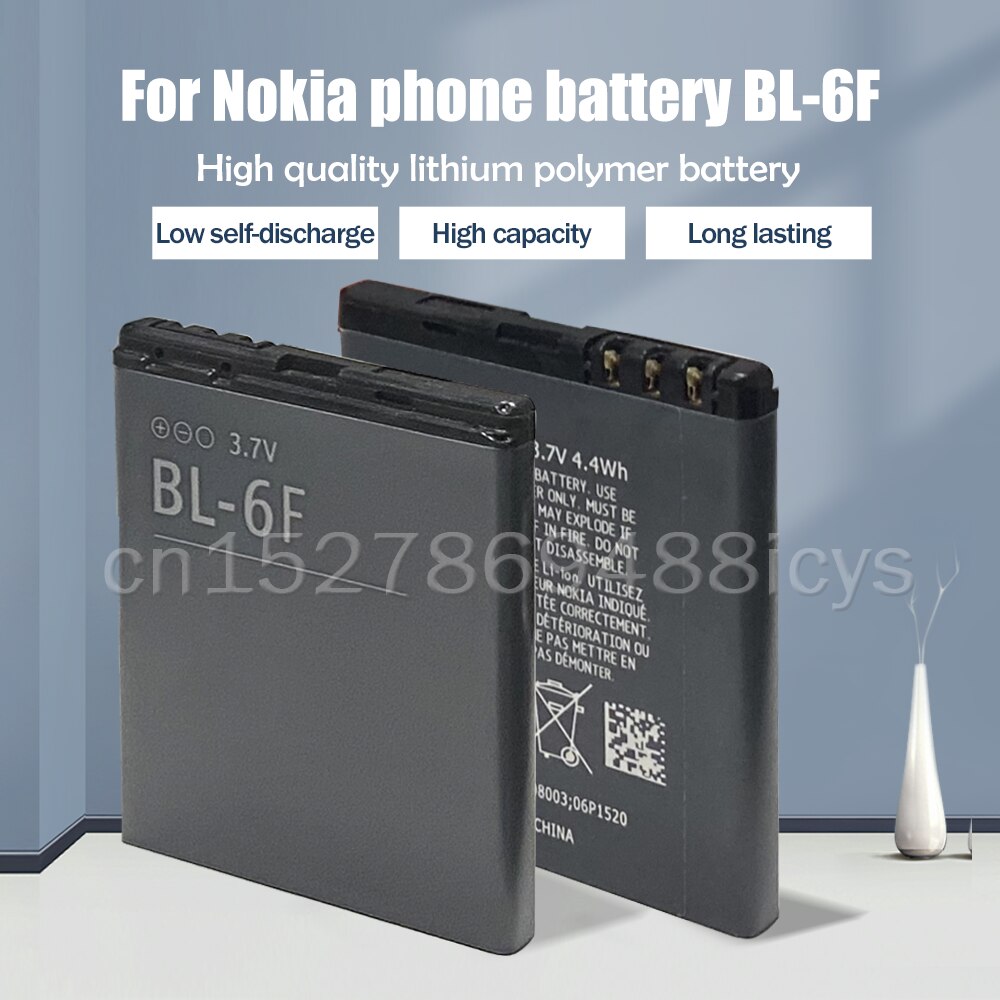 Batería de repuesto BL6F BL 6F para móvil, 3,7 V, BL-6F, 1200mAh, para Nokia 6788, 6788I, N78, N79, N95, 8G