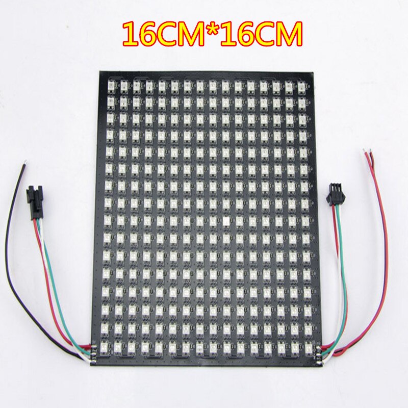 P10mm 16*16 pixels 256leds flexible mini led matrix ws2812 WS2812b LED strip light 144leds/m IC