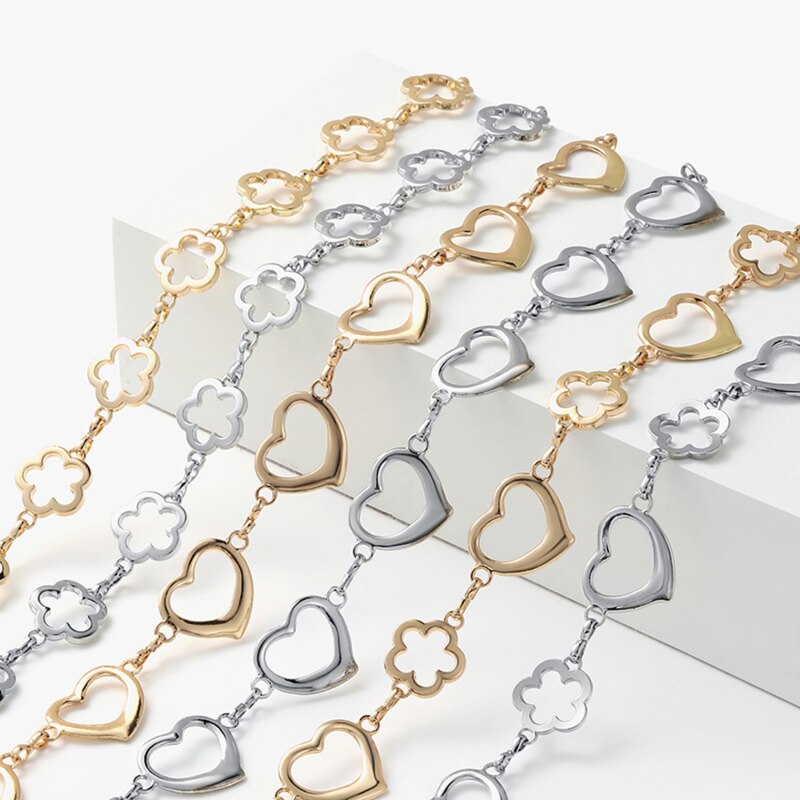 Vrouwen Ketting Riem Zilver Goud Hart Bloem Tailleband Riemen Voor Broek Jurk Jeans Klassieke Liefde Hart Holle Gordel Riemen