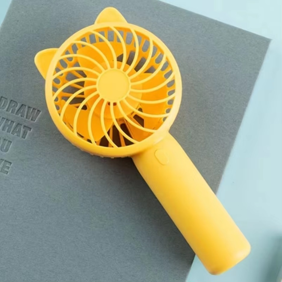 Tragbare wiederaufladbare Ventilatoren, Handventilator, Schreibtisch mit Sockel, intelligentes machen-hoch, praktisch-Heizkörper, Wimpernkühler, Mädchen, draussen, Büro