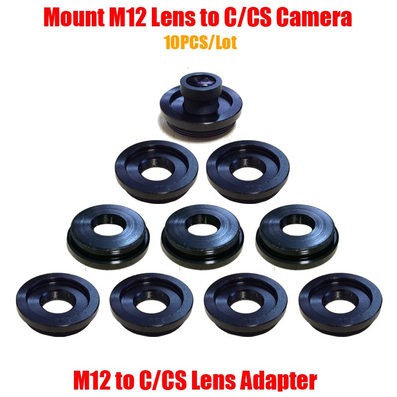 10 Stks/partij Metalen M12/CS Draad Lens Mount Adapter Zinklegering M12 om C CS Mount Adapter Converter Ring voor Veiligheid CCTV Camera