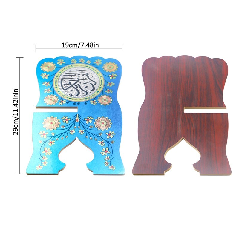 Wooden Eid Al-Fitr Islamic Book Shelf Bible Frame Kuran Quran Koran Holy Book Stand Holder Shelf Rehal Islam Home Decoration