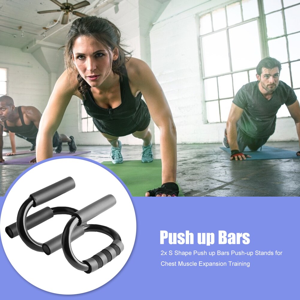 1 Pair Plastic Sports Push-up Stands Bars Arm Muscle Power Trainer Gym Exercise Chest Training Expander Equipment Parallel Bar