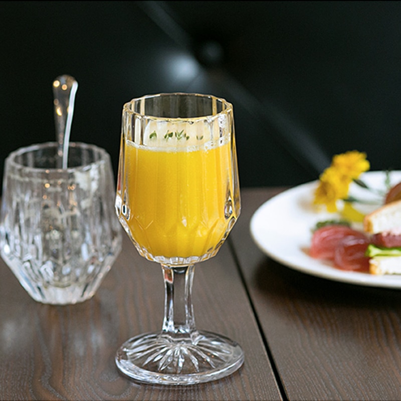 retro-stil blyfri krystallkopper whiskykopper krystallskulptur juice glassbeger vinglass krystallinngravert fargekopper