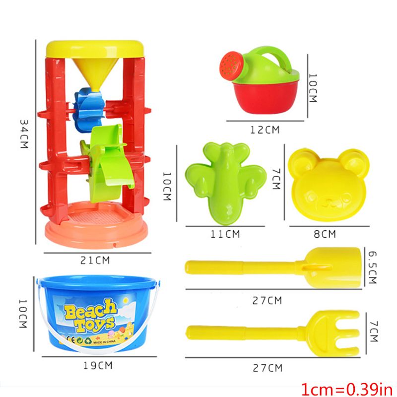 1 Set Beach Toys for Kids Baby Children Playing Game Sand Mould Cartoon Bucket Pail Children Sandbox Set Kit Toys: H