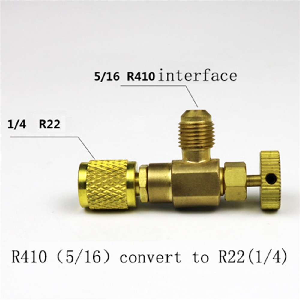 R22/R410 Refrigeration Charging Adapter Liquid Addition Accessory Control Valve Home Refrigeration Tool For Safety Valve Service