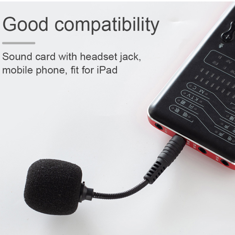 Jacek 3,5 mm mini elastyczny składany mikrofon pojemnościowy 2/3/4 biegun robić telefonu komórkowego głośnik karta dźwiękowa komputer stancjonarny laptop