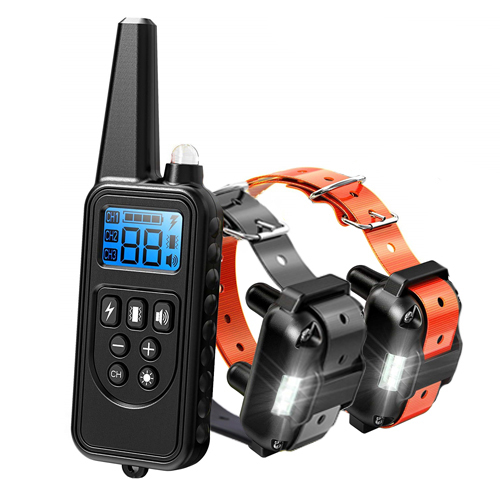 1pc Hund Training Gerät 20 ~ 100 lb Haustier Hund Wasserdichte Kragen LCD Fern Fernbedienung Statische Strom/Vibration: B 1 TO 2 / EU-Stecker