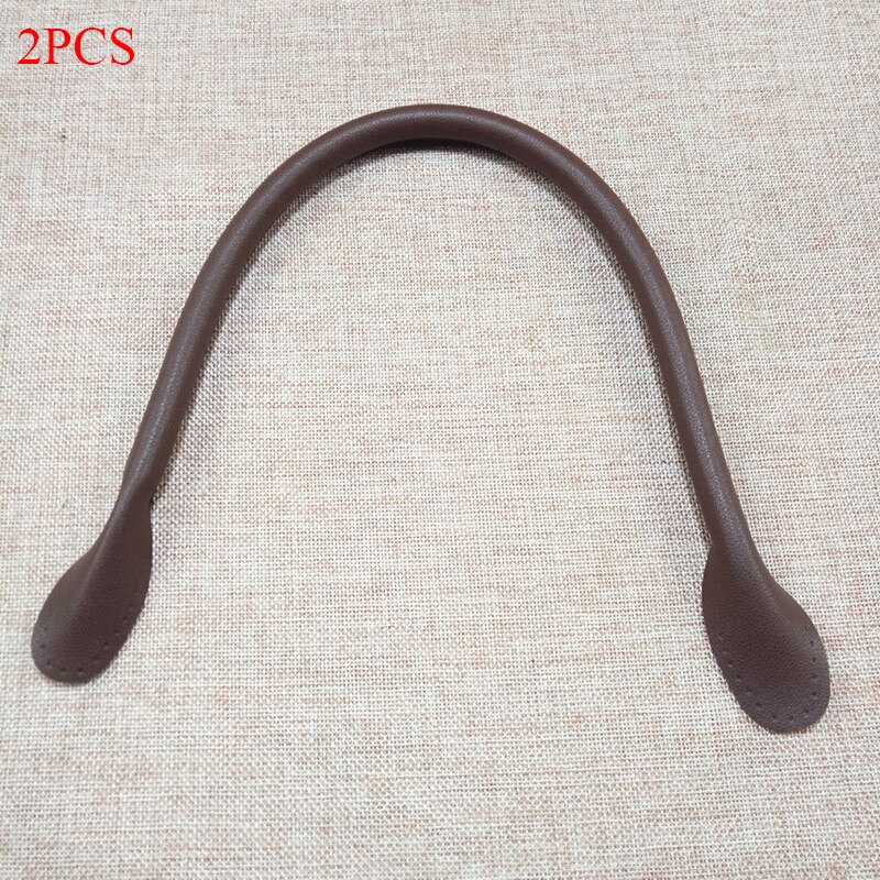 32cm Long PU Leather Shoulder Bag Handle DIY Purse Strap Handbags Belts Strap Bags Accessory 2Pcs: Light Coffee