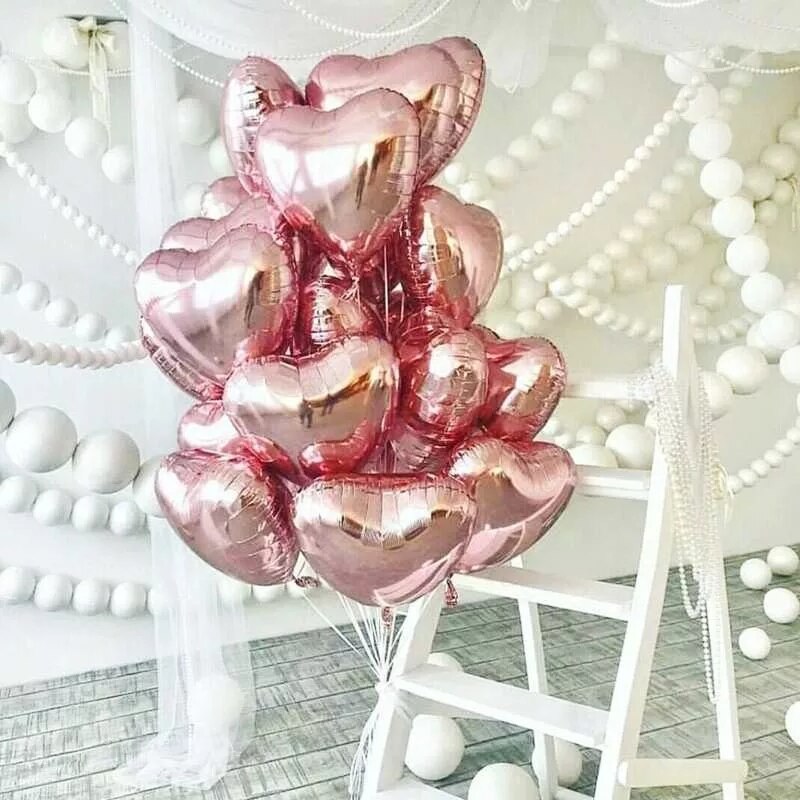 10 stk 18 tommer hjerteballon rose guld rød ægteskab kærlighedsballoner bryllupsfødselsdagsfest indretning folie heliumballon til fotografi