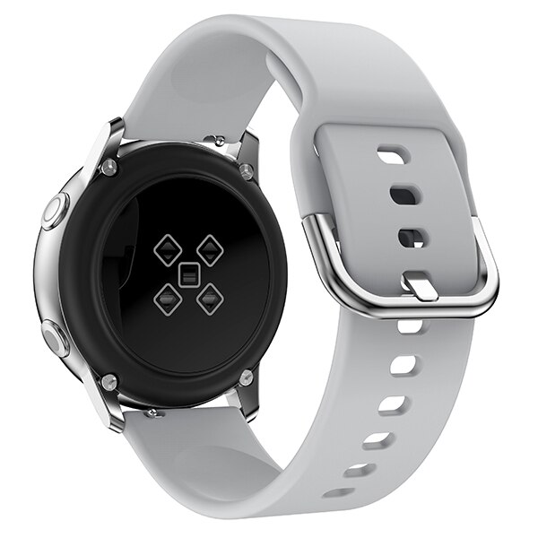 Urremme 20mm til samsung galaxy watch active 2 silikone sport armbånd urremme til samsung active 2 urremme 1:1: Sølv 1