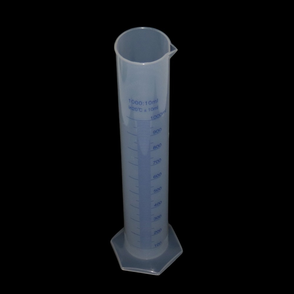 1000ml Graduated Plastic Measuring Cylinder Chemistry Laboratory Measure for Lab Supplies Laboratory Tools 1 Pcs