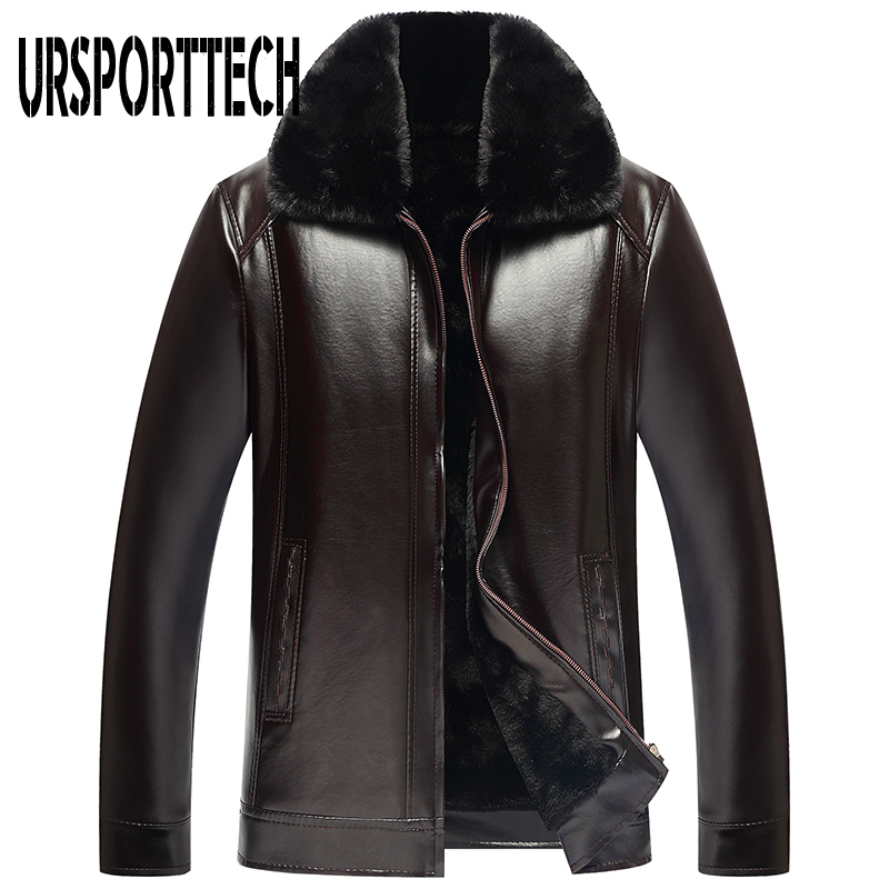 nouvelle cuir synthétique polyuréthane pour hommes veste hommes vêtements thermique survêtement hiver fourrure mâle Plus velours veste grande taille 4XL