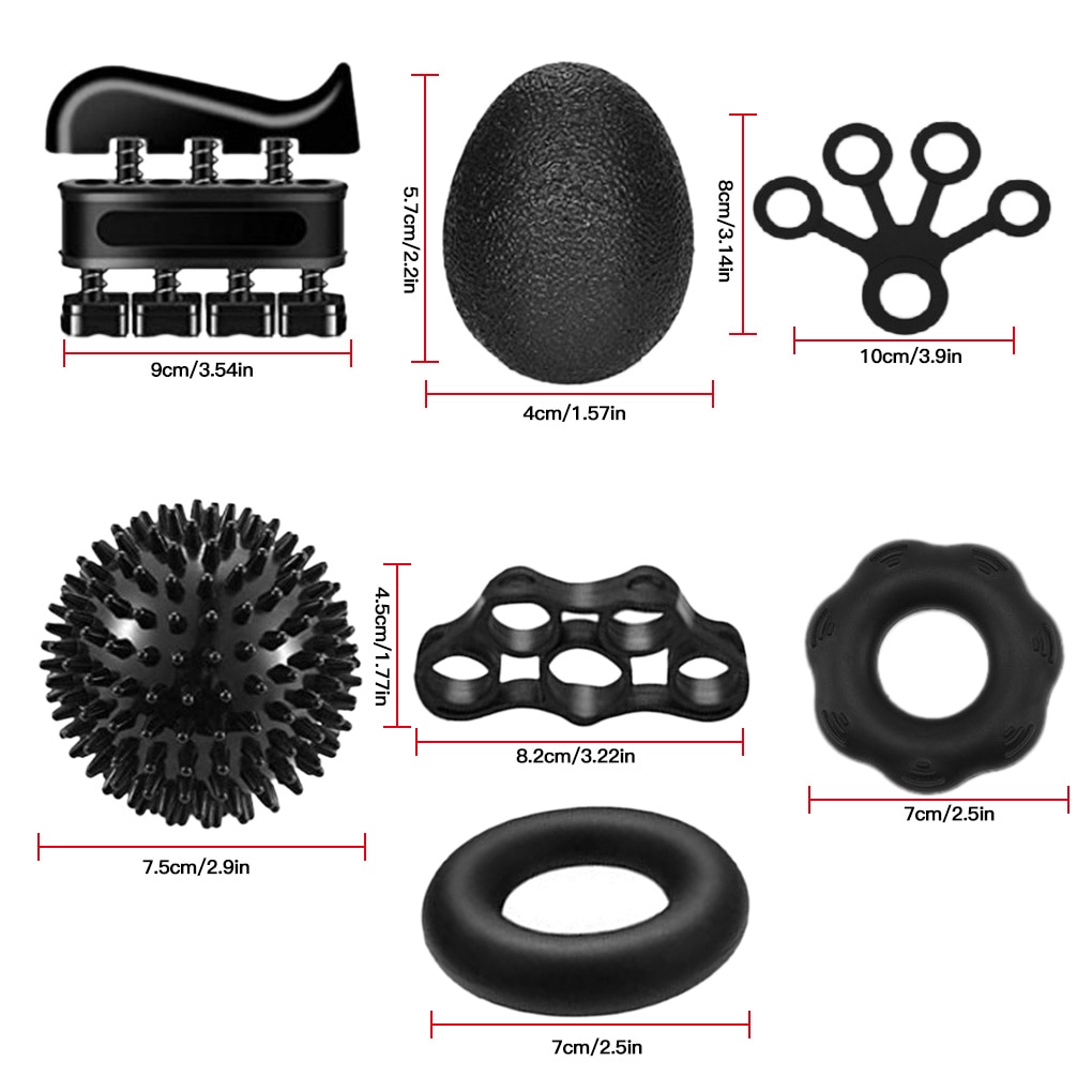 6Pcs Strength Exercise Gripper Adjustable Hand Grip Counter Finger Puller Training Finger Trainer