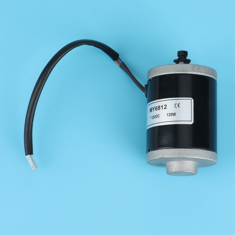 Motor de alta velocidad con piñón para patinete eléctrico, Motor de cepillo pequeño con polea de correa, MY6812, 12V, 120W