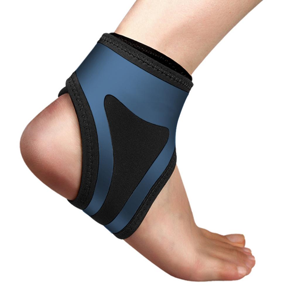 1 para mężczyzna kobiet regulowany ściągacz na kostkę Podkładka kostki rękaw ciśnienie anty-przędzenia elastyczne oddychające wsparcie: niebieski