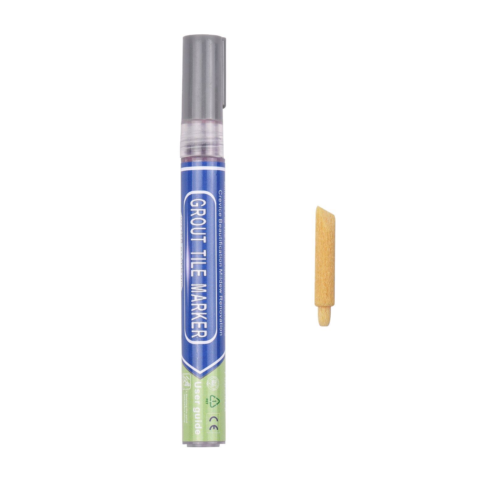 Grout Pen Water Based Tile Grout Paint Pen Renew Repair Marker Tile Gap Line Coating with Replacement Tip Waterproof: Light Grey
