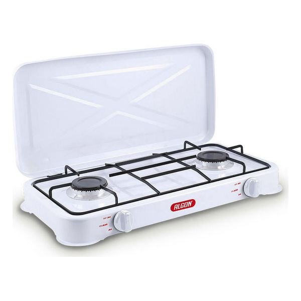 Cuisinière à Gaz Algon Blanc (2 Feux à gaz) (58 X 28 x 8,5 cm)