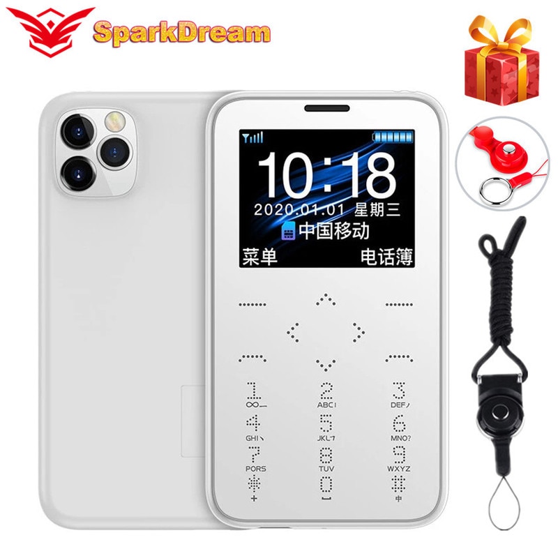 SOYES 7S Plus 400mAh 1.5 pouces Anti-perte Dialer Ultra-mince Portable poche étudiants faible rayonnement Mini carte téléphone