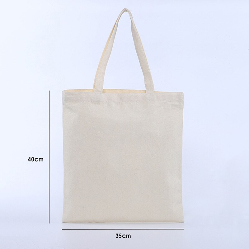 Kvinner stor lerret handlekurv gjenbrukbar myld ekstra stor tote dagligvarepose eco miljø shopper skuldervesker til ung jente: Beige (35 x 40)