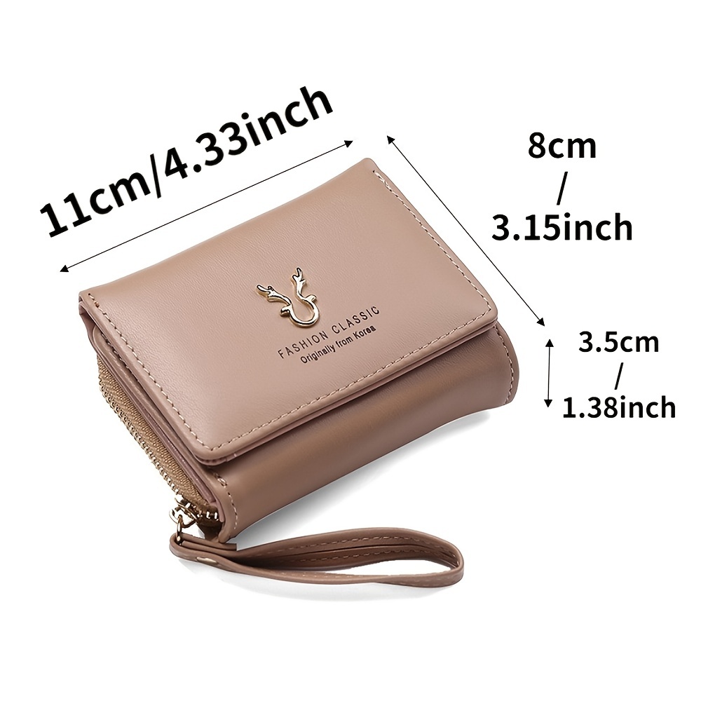 Classic Three Fold Wallet Coin Card Storage Women's Casual Student Small and Large Capacity