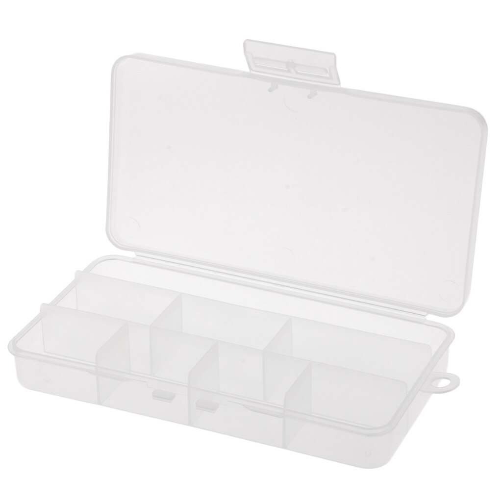 Transparent 8 Compartments Fishing Lure Bait Box Fishing Bead Snap Jig Case Fishing Tackle Boxes
