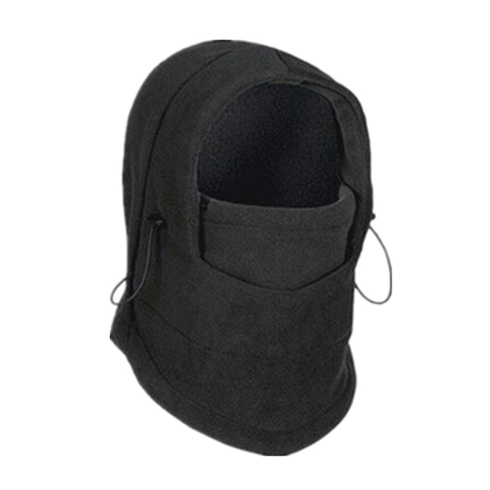 Cagoule thermique imperméable pour homme et femme, chapeau à capuche, écharpe de randonnée, nouveauté hiver: Black