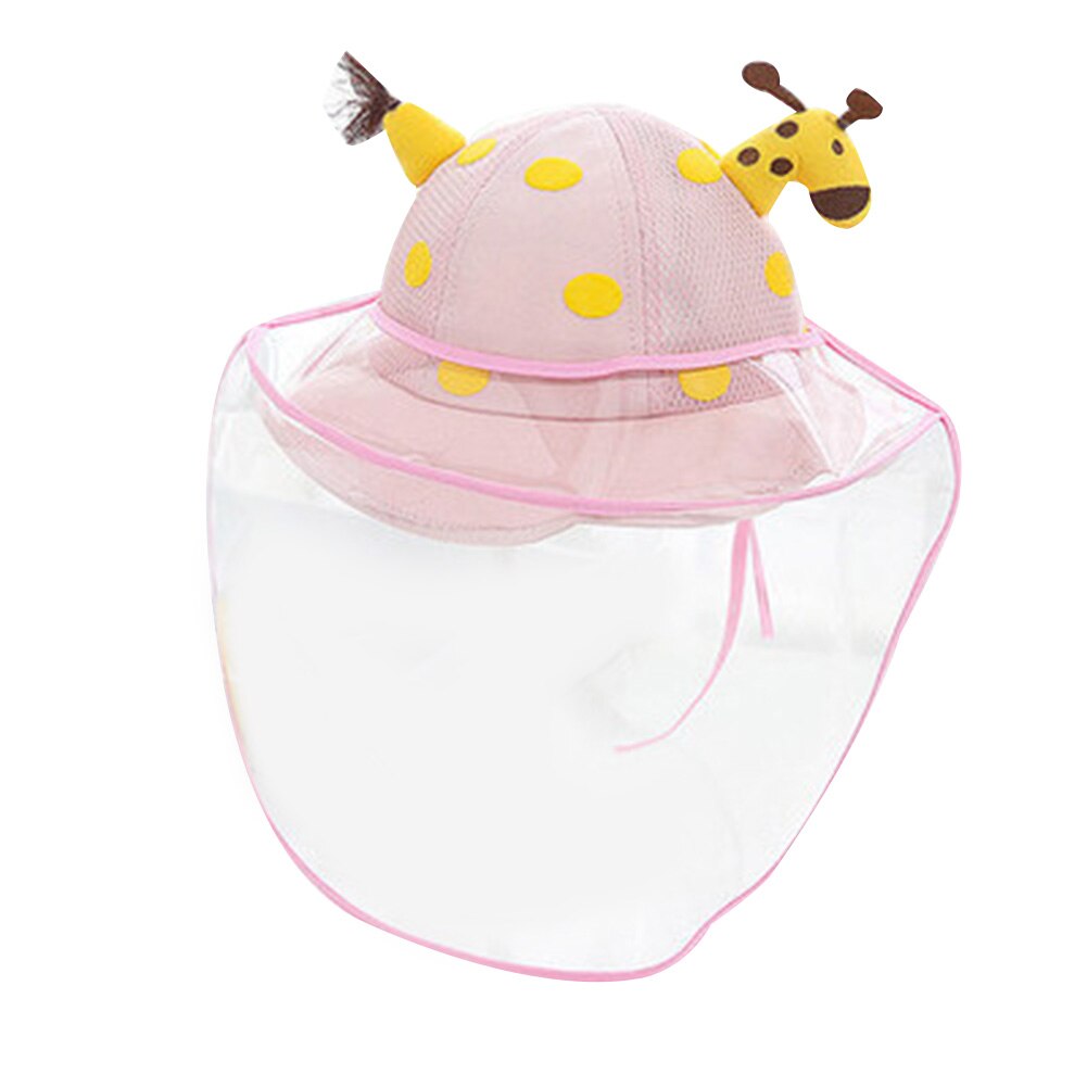 Spot Kids Baby Sun Hat UV Sun Protection Hats Breathable Summer Hat with Transparent Face Cover Hogard: pinks