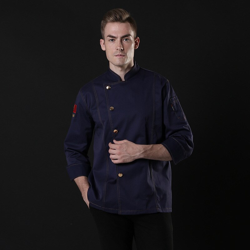men and women's western restaurant kitchen clothes Hotel back chef's clothes long sleeve autumn and winter clothes