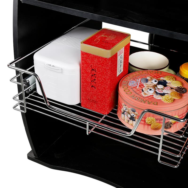 Retractable adjustable storage box drawer basket Bathroom Kitchen Cabinet Telescopic Storage Basket Rail Included Metal HWC