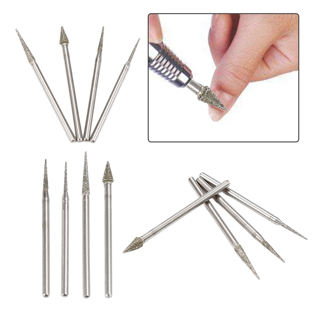 2.34mm Shank Abrasive Grinding Head Abrasive Tool Diamond Drill Accessories Polishing Tipped Electroplated Grinding Head TSLM2