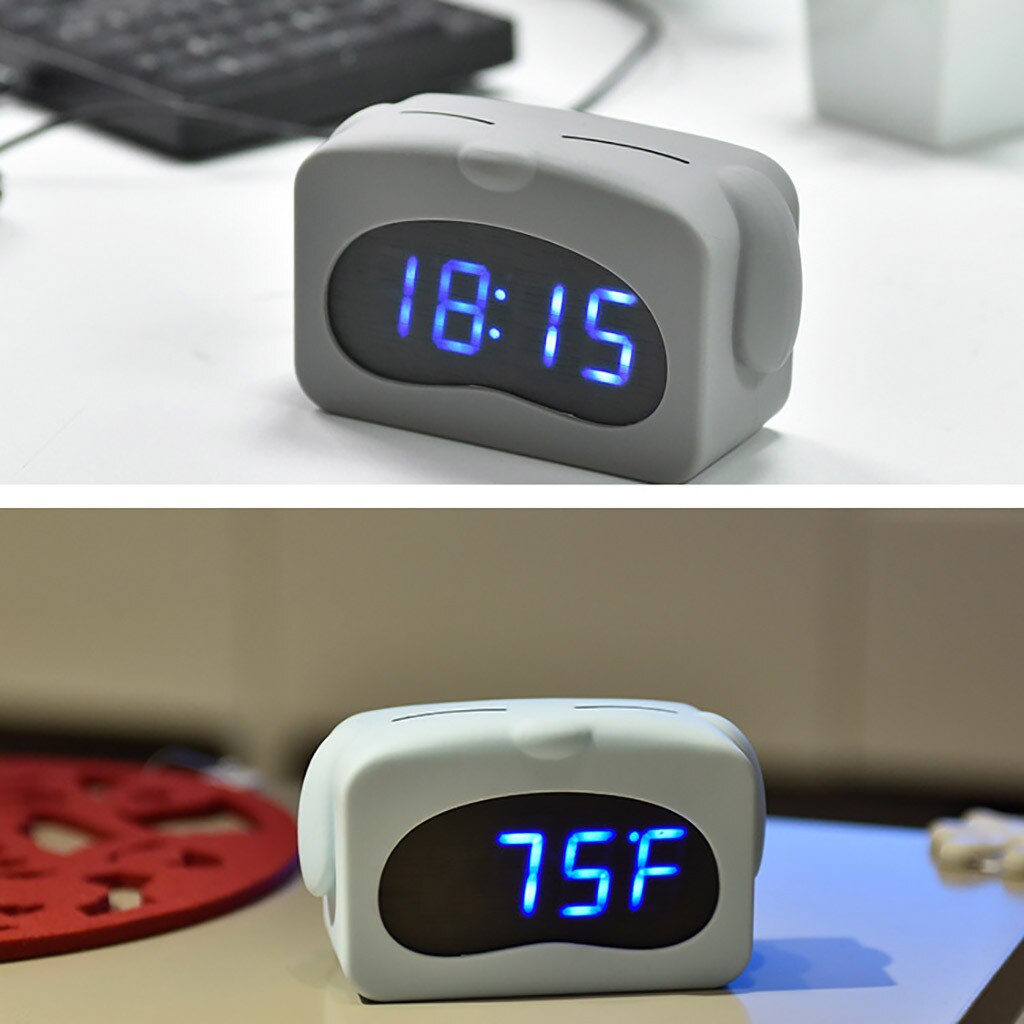 Leuke Cartoon Hond Siliconen Wekker Usb Mode Creatieve Home Office Slaapkamer Ondersteuning # G2