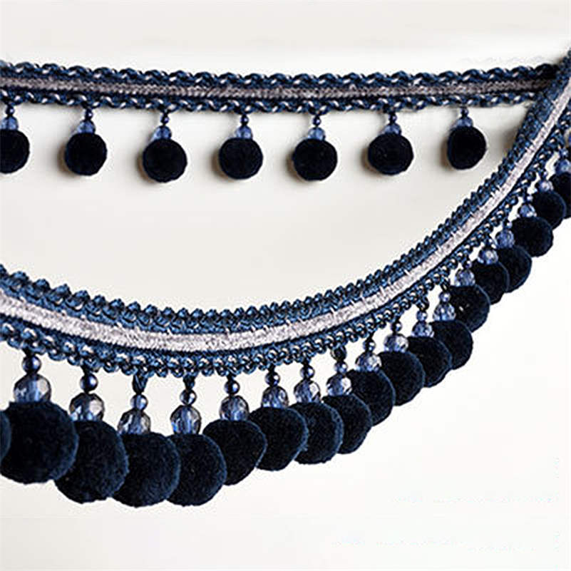 1M Pom Pom Bobble Trim Fringe Gordijn Naaien Sofa Kwastje Ballen Rand Kralen Lint Bobble Rand Bekleding Ambachten: 6