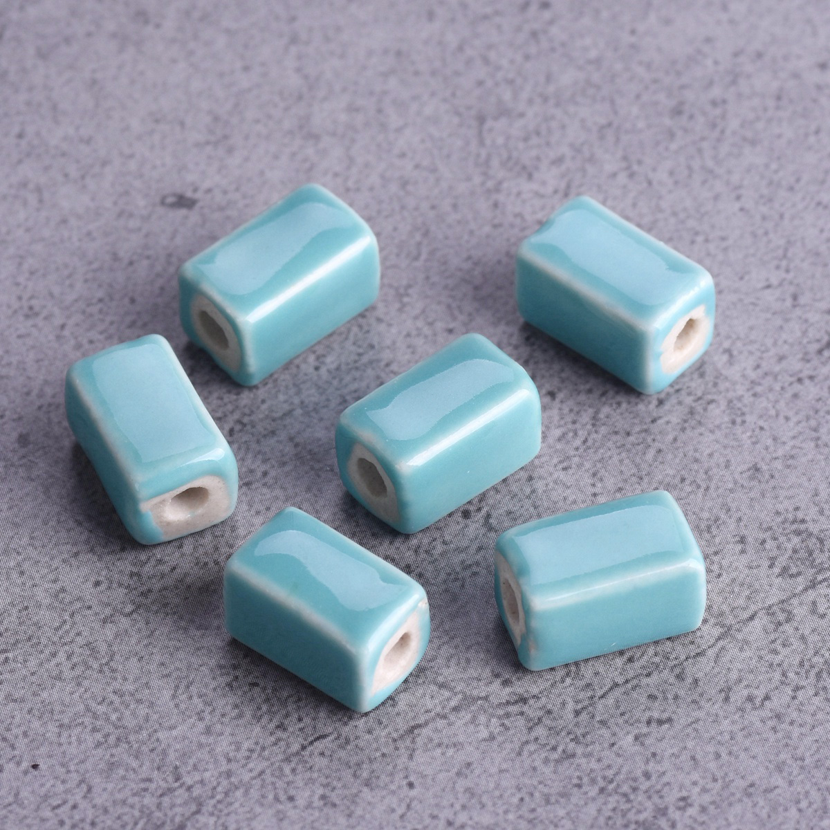 10 pièces Rectangle forme cuboïde 12x8mm fait à la main émaillé émail céramique porcelaine perles en vrac pour la fabrication de bijoux résultats de bricolage