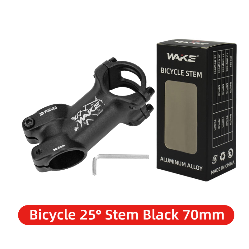 WAKE-vástago ultraligero para bicicleta de montaña y carretera, potencia de 25, 35 grados, 31,8mm, 60/70/80/90/100/110mm: YELLOW