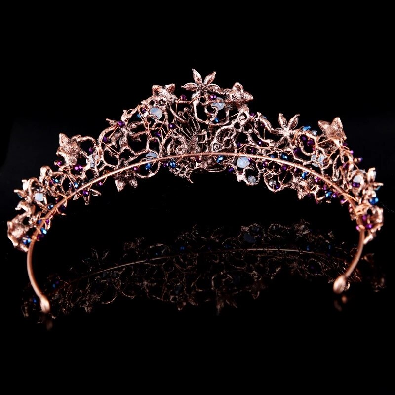 Luxe Parel Bruids Kronen Handgemaakte Tiara Bruid Hoofdband Crystal Wedding Diadeem Koningin Crown &amp; Oorbellen Sets Bruiloft Haar Meubi