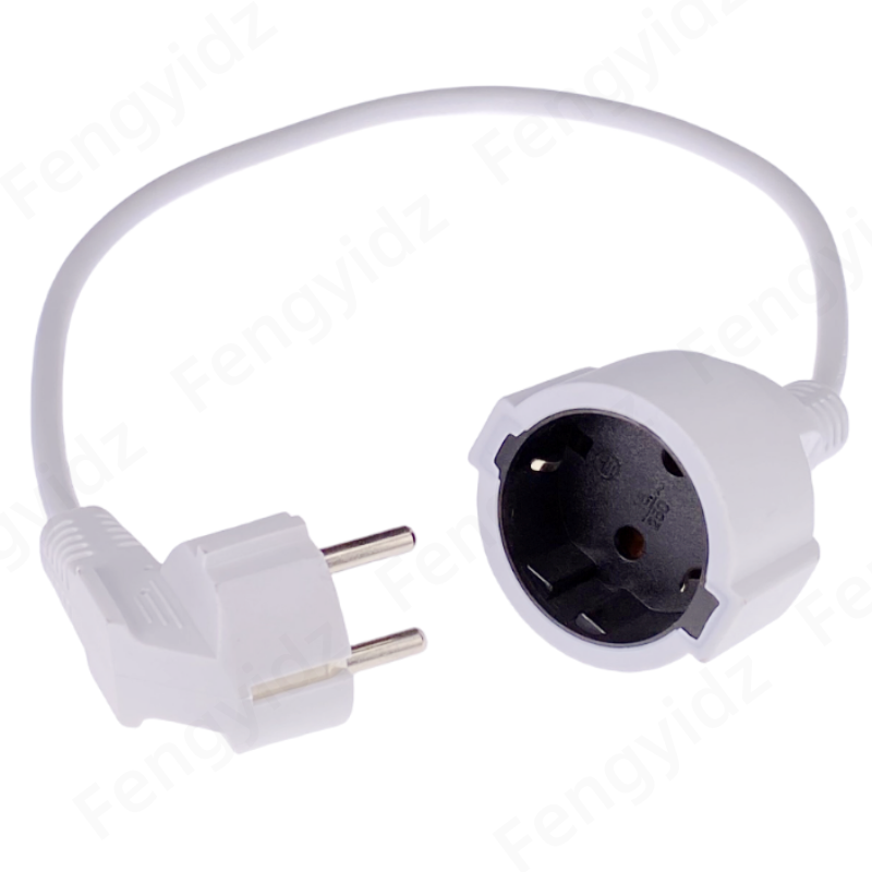 Power extension cord,Euro CEE lengthen Power cables,CEE7/7 Plug to CEE7/3 Outlet Socket extension cable 0.5M 16A ratubg