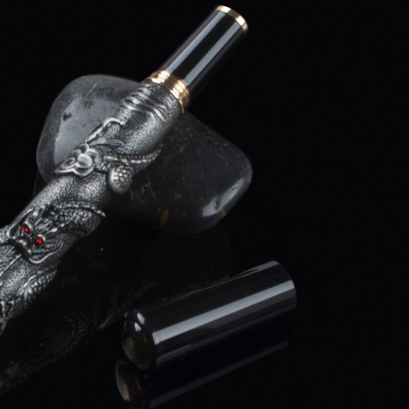 LONG Fountain Pen NIB JINHAO GRAY DRAGON PLAY PEARL