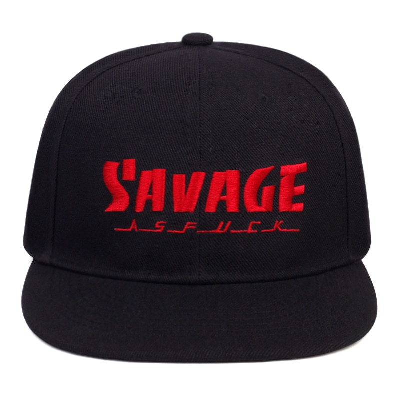 SAVAGE hip-hop degli uomini berretto da baseball cappello selvaggio sport all'aria aperta Street dance Cappellini regolabile cappelli di snapback del mens del cotone selvaggio cappelli gorras: black red