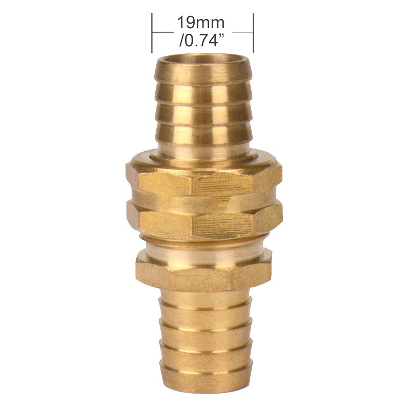 Gardening 5 Pair Brass 3/4 Inch Garden Hose Mender Repair Male Female Connector with Clamps