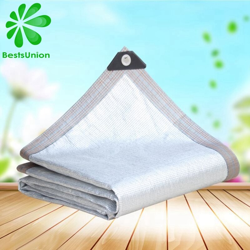 99% Shading Rate Aluminum Foil Sun Shade Sail Home Balcony Sun Shade Net Thicken Anti-UV Garden Awning