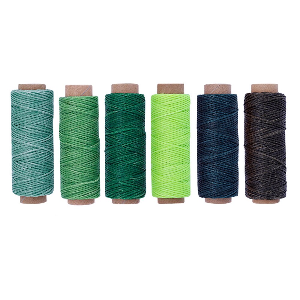 6 teile/satz 50m NäHenne Linie Heimat Stickerei Maschine Gewinde Kasten dauerhaft robust Handarbeit NäHenne Leder Gewachste Gewinde: F