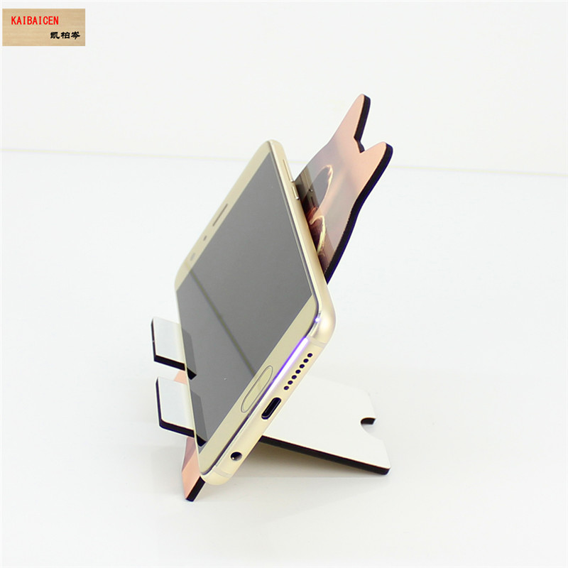 Sublimation MDF blank Universal Phone Stand Holder Cute Desk Stand for 3.5-10 Inch Smartphones Heat press printing