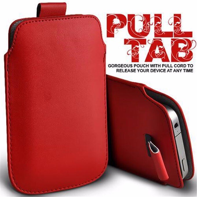 For Samsung Galaxy A50 Case A 50 Sleeve Leather Pull Tab Pouch Phone Bags Cases For Samsung A30 A 30 A30S A50S A51 A 51 50s 30s: red