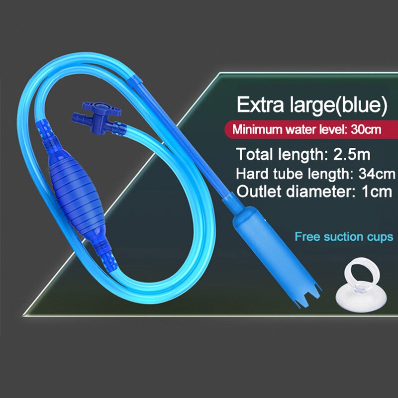 Siphon, réservoir à poisson, outils de nettoyage manuel, tuyau d'aspiration de gravier, cylindre de suspension, aspirateur de gravier desander