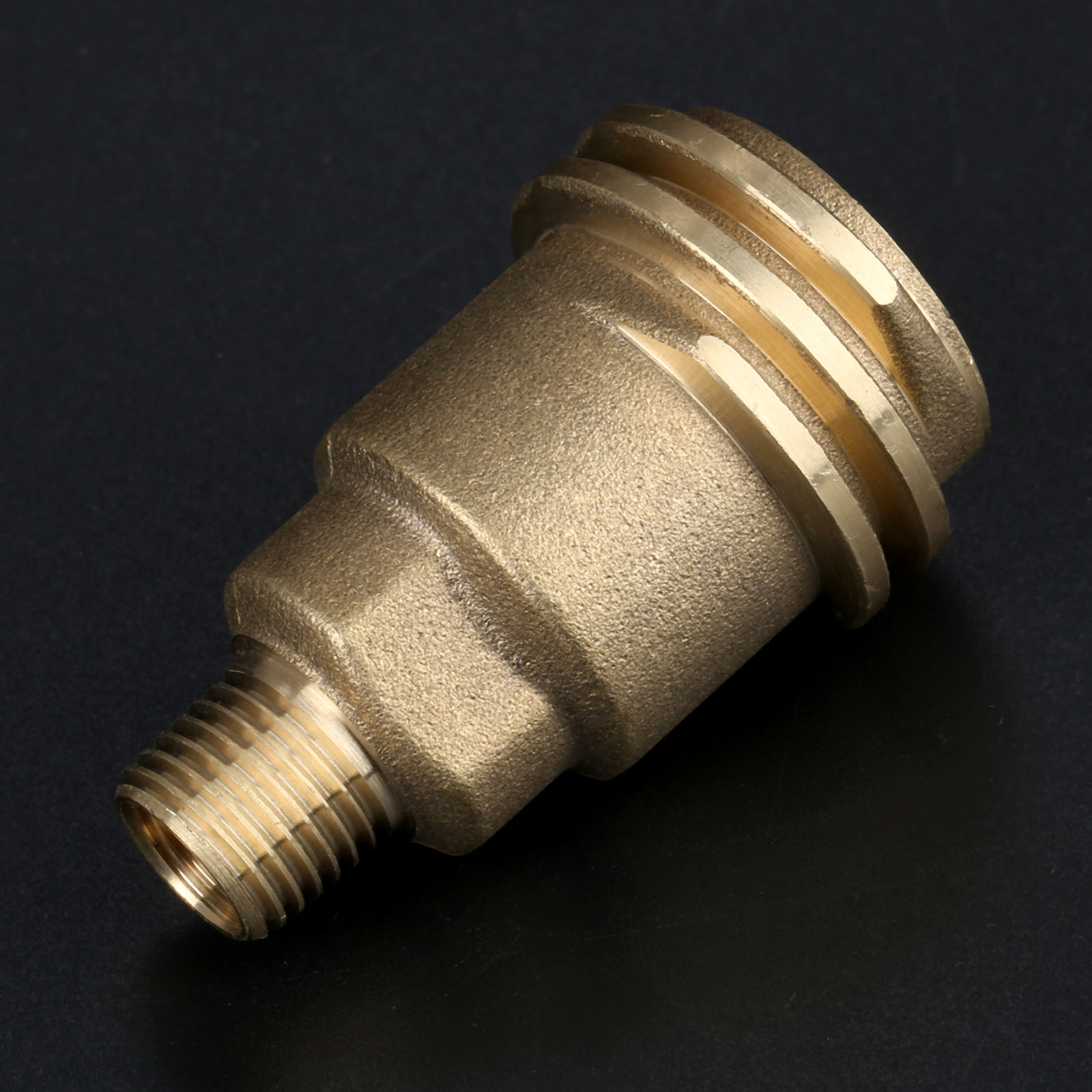 1pc Solid Brass Propane Gas Pipe Thread Adapter(Male QCC-1 To 1/4inch- Male) QCC1/Type 1 Male POL Female Connection BBQ Stove