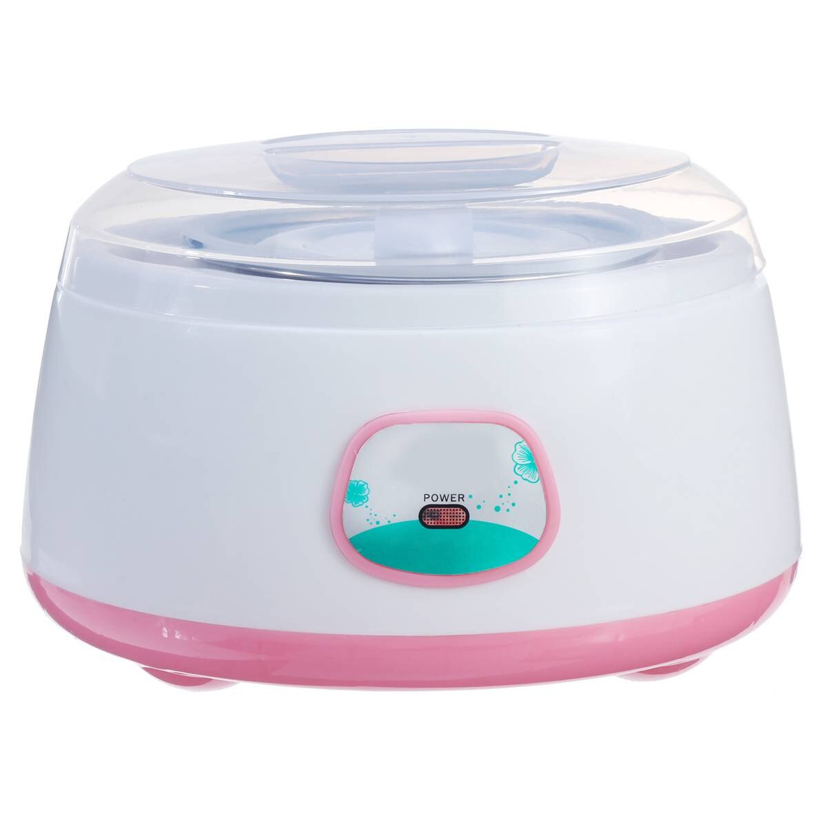 1.2L 220V Yogurt Makers Full Automatic Yogurt Machine Maker Household Stainless Steel/PP DIY Yogurt tools Mini Kitchen Appliance: Pink