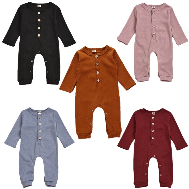 Kleinkind Baby Mädchen Jungen Kleidung Lang Hülse Gestrickte Strampler Gesamt Insgesamt Outfits
