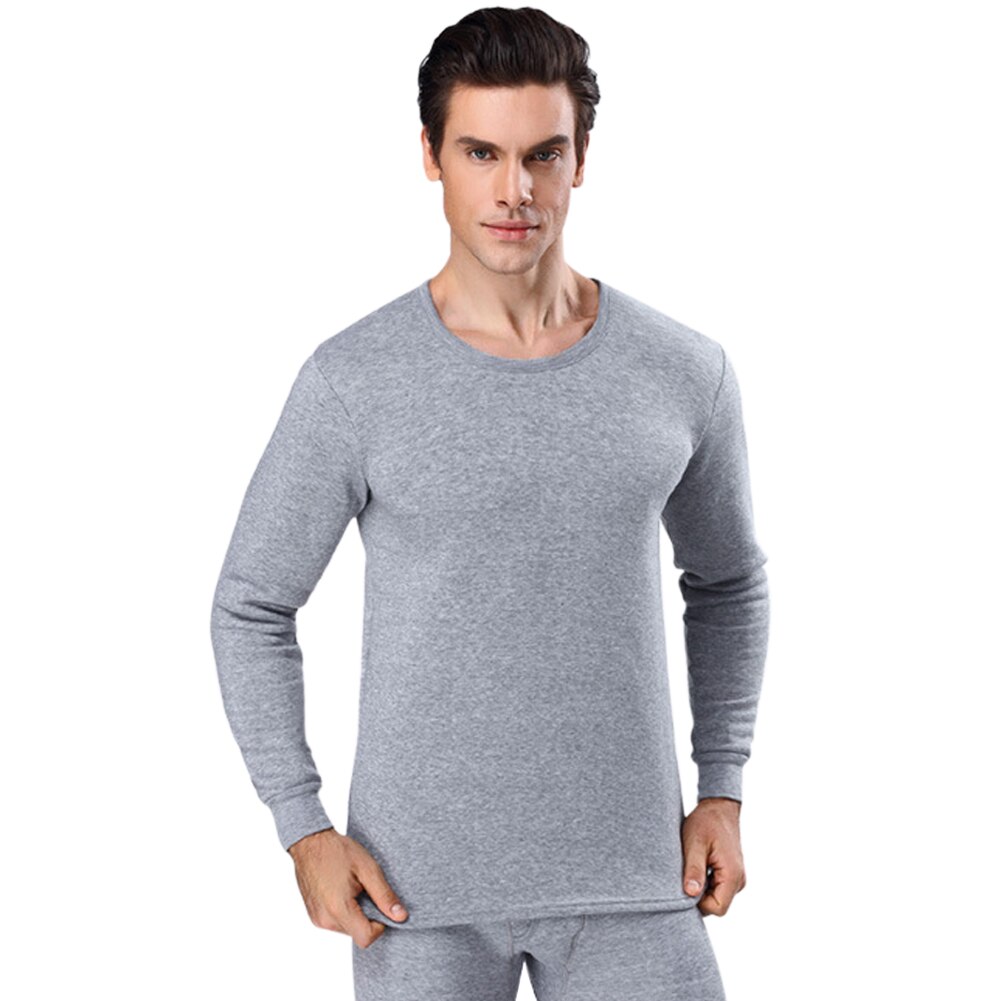 Conjunto de ropa interior de pantalón parte inferior larga parte superior cálida forrada de lana de invierno para hombre H9